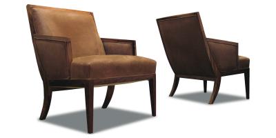 Costantini Design Belgrano Rosewood and Leather Lounge Chair Custom