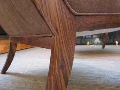 Costantini Design Belgrano Rosewood and Leather Lounge Chair Custom