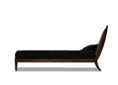 Costantini Design Belgrano Upholstered Bed in Rosewood and Leather Customizable