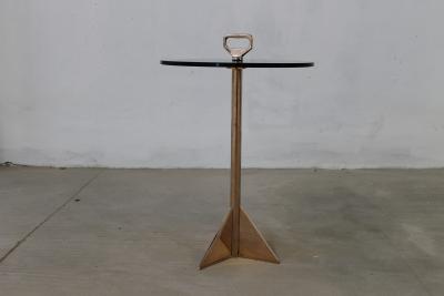 Costantini Design Bellance Occasional Cigarette Table in Cast Bronze and Glass