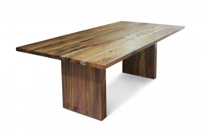 Costantini Design Contemporary Andre Twin Pedestal Table in Argentine Rosewood Customizable