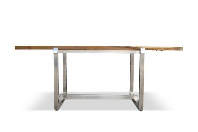 Costantini Design Donato Steel Framed Dining Table with Argentine Rosewood Top
