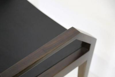 Costantini Design Giovanni Armchair in Argentine Rosewood and Wrapped Leather