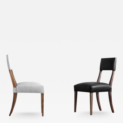 Costantini Design Luca High Back Dining Chair in Argentine Rosewood and Leather