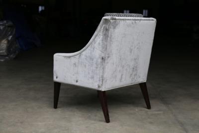 Costantini Design Lucina Lounge Chair with Arms in Fabric from Kravet with Buttons