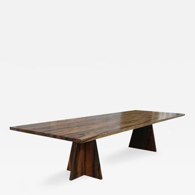 Costantini Design Solid Argentine Rosewood Twin Pedestal Luca Table from Costantini