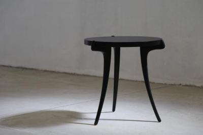 Costantini Design Uccello Ebonized Wood Sabre Leg Side Table
