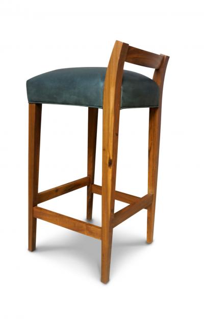 Costantini Design Umberto Contemporary Rosewood and Leather Stool