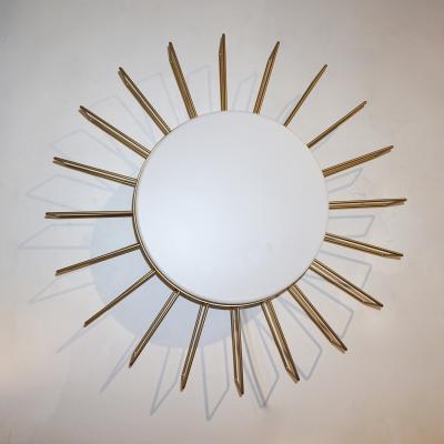 Cosulich Interiors Minimalist Italian Gold Steel Sunburst Pendant Flushmount