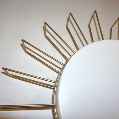 Cosulich Interiors Minimalist Italian Gold Steel Sunburst Pendant Flushmount