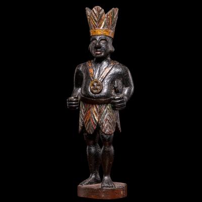 Counter top Cigar store Northern American Indian statue Unknown artist
