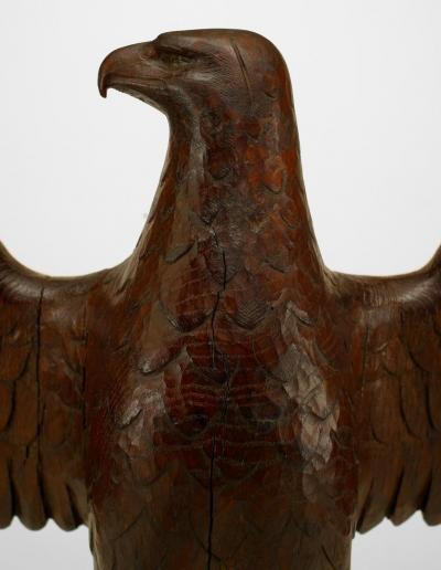Country Carved Oak Eagle Figure