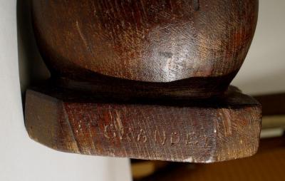 Country Carved Oak Eagle Figure