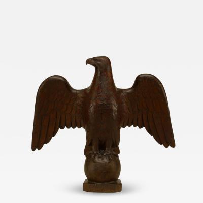 Country Carved Oak Eagle Figure