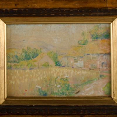Country Cottage unsigned painting