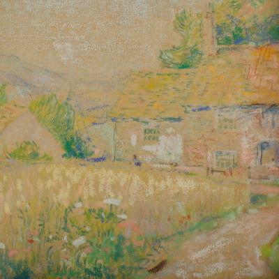Country Cottage unsigned painting