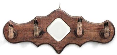 Country Horizontal Oak Wall Hatrack