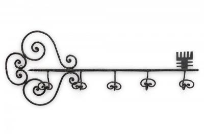 Country Wrought Iron Key Hatrack