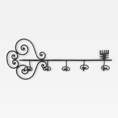 Country Wrought Iron Key Hatrack