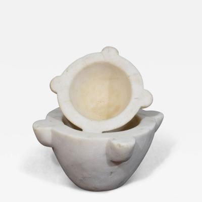 Couple of 18th Century French White Marble Mortars