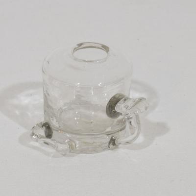 Couple of 19th Century French Glass Weaver Oil Lamps