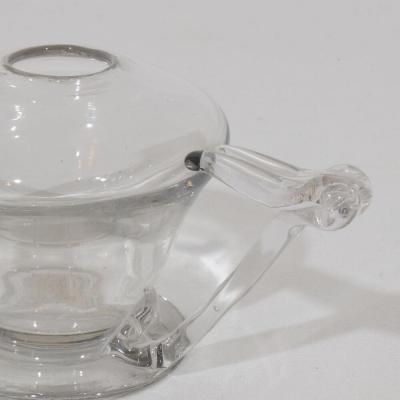 Couple of 19th Century French Glass Weaver Oil Lamps