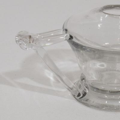 Couple of 19th Century French Glass Weaver Oil Lamps