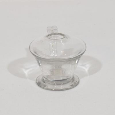 Couple of 19th Century French Glass Weaver Oil Lamps