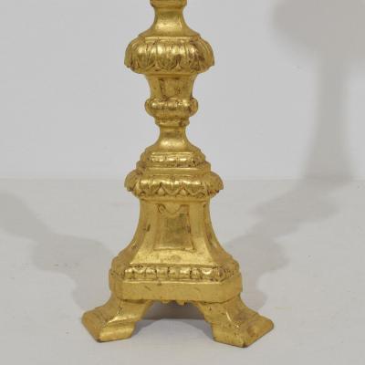 Couple of Late 18th Century Italian Neoclassical Giltwood Candleholders