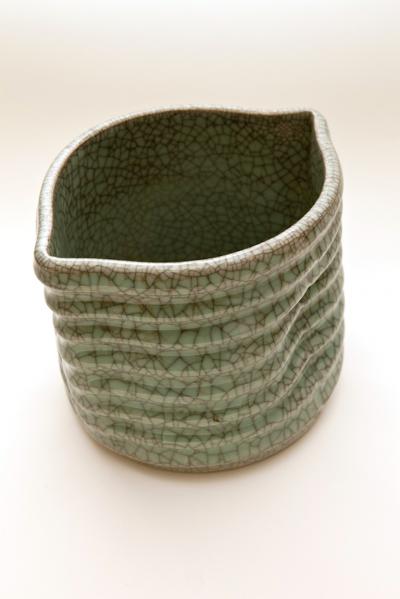 Crackled Celadon Mizusashi