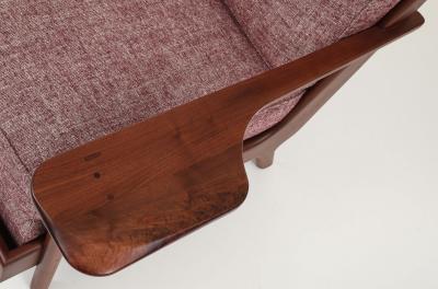 Craftsman Inspired Contemporary Chair and Ottoman by Swaine New York