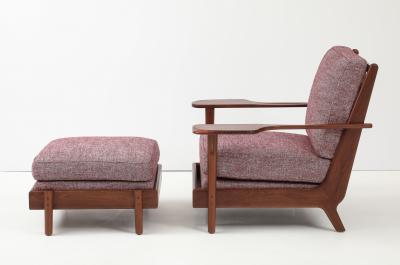 Craftsman Inspired Contemporary Chair and Ottoman by Swaine New York
