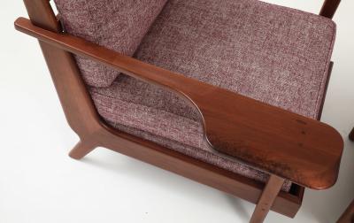 Craftsman Inspired Contemporary Chair and Ottoman by Swaine New York