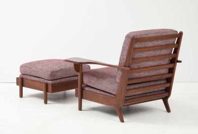 Craftsman Inspired Contemporary Chair and Ottoman by Swaine New York