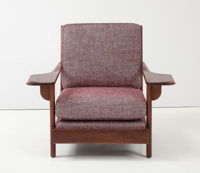 Craftsman Inspired Contemporary Chair and Ottoman by Swaine New York