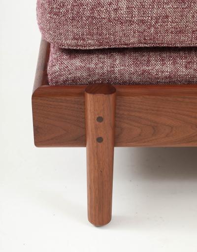 Craftsman Inspired Contemporary Chair and Ottoman by Swaine New York
