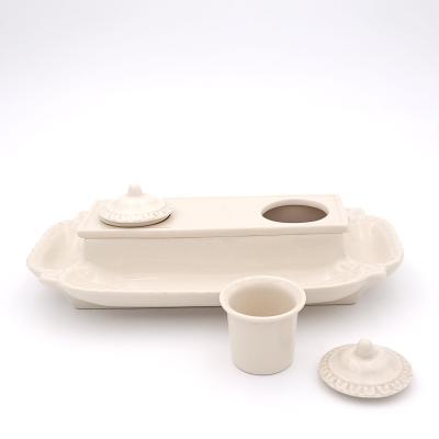 Creamware Inkwell England circa 1880