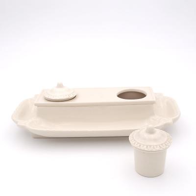 Creamware Inkwell England circa 1880