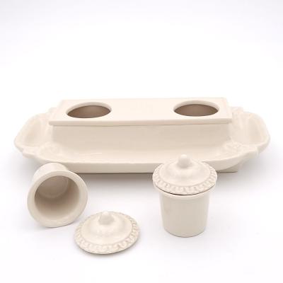 Creamware Inkwell England circa 1880