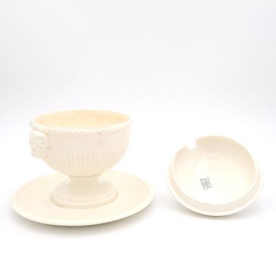 Creamware Sauce Tureen on Stand England circa 1950