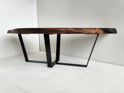 Creation Therrier Black Walnut Wood Slab Coffee Table