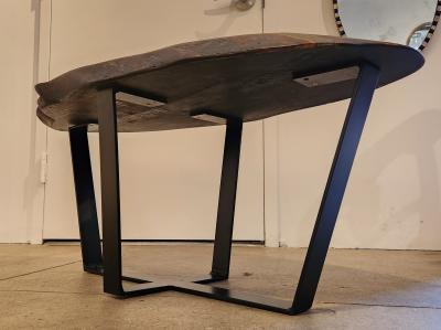 Creation Therrier Live Edge Red Cedar Wood Slab Coffee Table