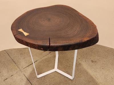 Creation Therrier Live Edge Wood Slab Coffee Table