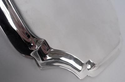 Crichton Brothers English Georgian Sterling Silver Square Cartouche Tray 1933