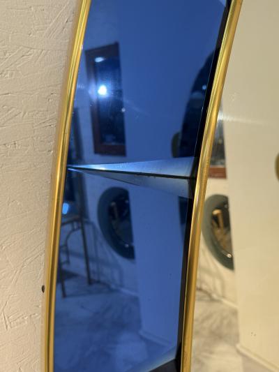Cristal Art Oval Floor Mirror With Shelf Italy 1960