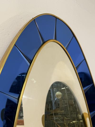 Cristal Art Oval Floor Mirror With Shelf Italy 1960