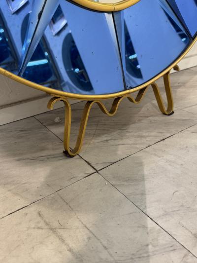 Cristal Art Oval Floor Mirror With Shelf Italy 1960