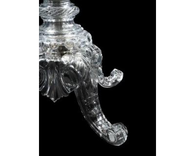 Cristalleries De Baccarat a Large Pair of French Cut Crystal Tsarine Torcheres