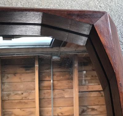 Cristallux Cesana C Cristallux Italian Sculptural Teak Wall Mirror Cesana C 1950s