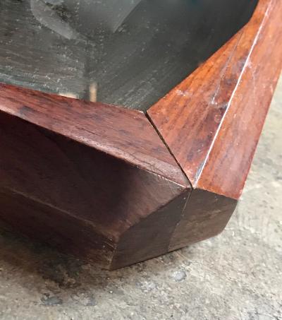 Cristallux Cesana C Cristallux Italian Sculptural Teak Wall Mirror Cesana C 1950s